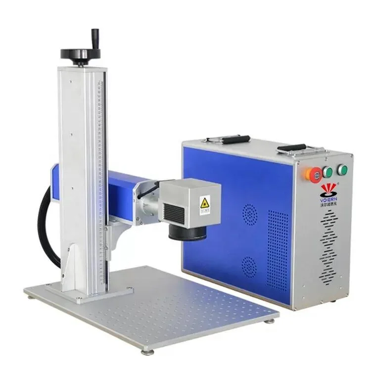 Portable 20W Fiber CO2 Fast laser Marking Machine Multifunctional Split Desk Metal Stainless Steel Plastic Wood-Supported