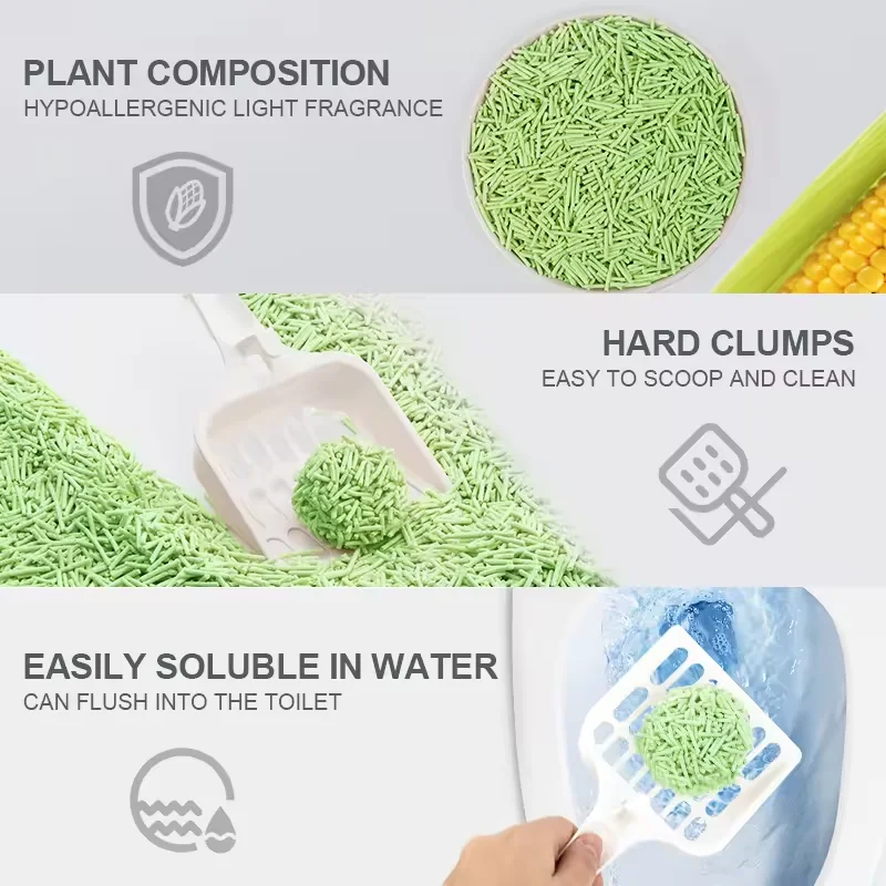 OEM/ODM Lavender Natural Tofu Cat Litter Clumping Tofu Soy Bean Cat Litter