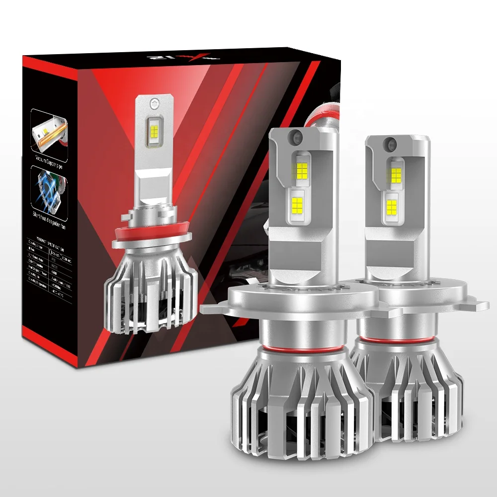 2022 Brightest high performance car led headlight bulb 10000LM 55W X12 led H4 H7 H11 9005 9006 with double ball fan