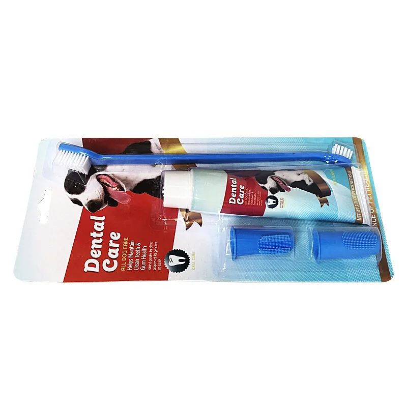 Pet Dog Toothpaste and toothbrush set pet toothpaste Dog Finger Brush Cleaning