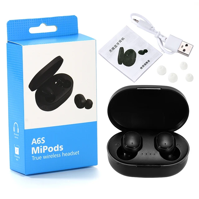 Hight Quality Audifonos A6s Wireless Earphone Headphone Hi-Fi Stereo  BT5.0 Handsfree A6s TWS Earphones For Airpod A6s Earbud