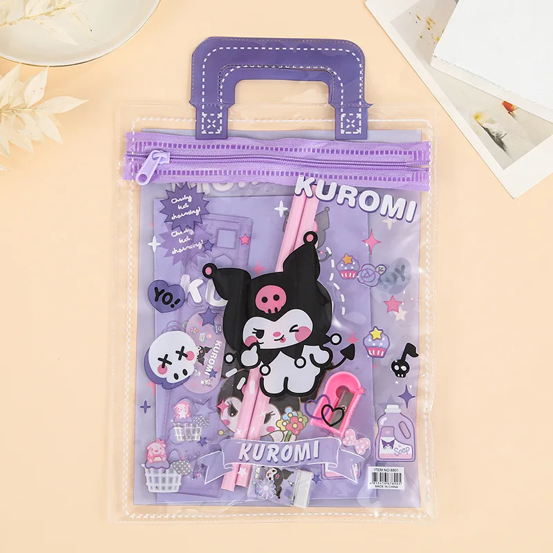 Stationery set elementary school student gift box creative cartoon PVC stationery bag pencil case cartoon stationery set