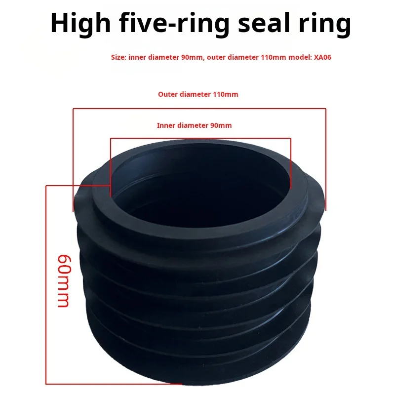 Toilet Hidden Tank Seal Rubber Bowl Gasket Sealing Ring Wall Drain Flushing Pipe Rubber Gasket Fittings