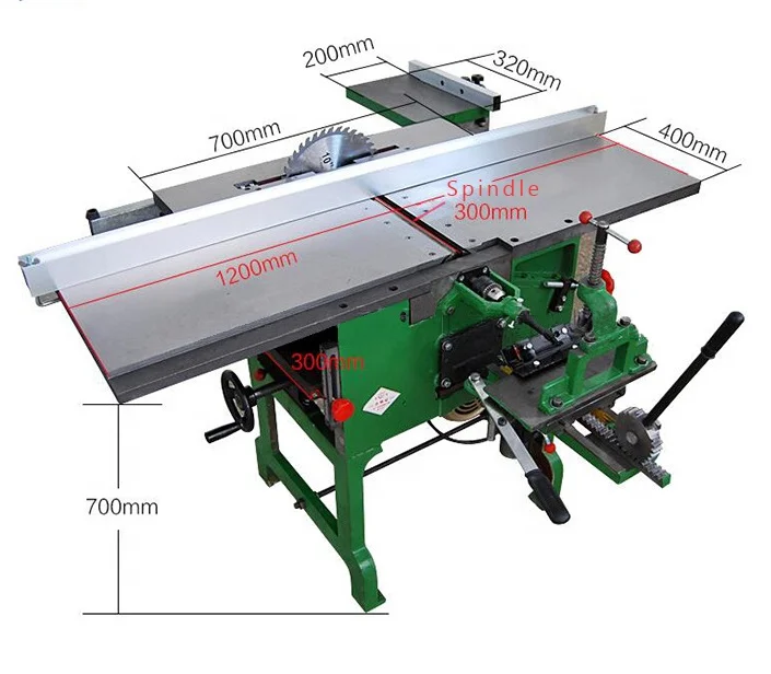 
MB120 woodworking planer drilling and cutting machine strong motor table saw table planning machine wood planer combination 