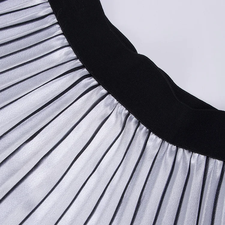 Fashion cut piece stripe printed pleated chiffon fabric for dress