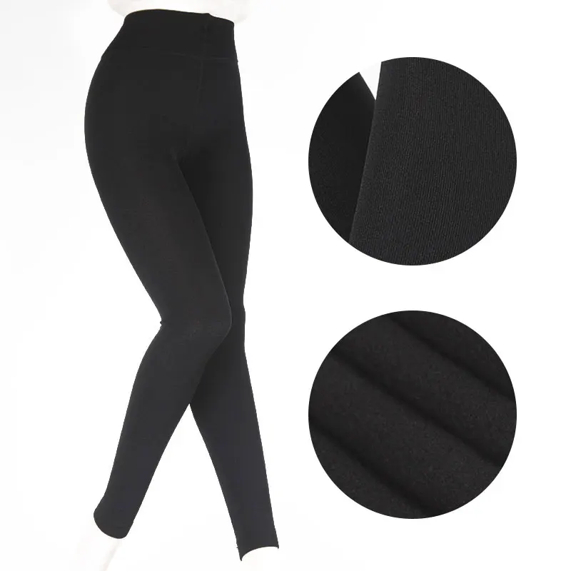 Thick Brushed Ultra Soft Premium Warm High Waist Elastic and Slimming Tights Fleece Lined Leggings For Women