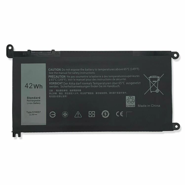 Brand New  laptop batteries 51KD7 For Dell Chromebook 11 3180 3189 Series 0Y07HK K5XWW battery for laptop 11.4V 42Wh