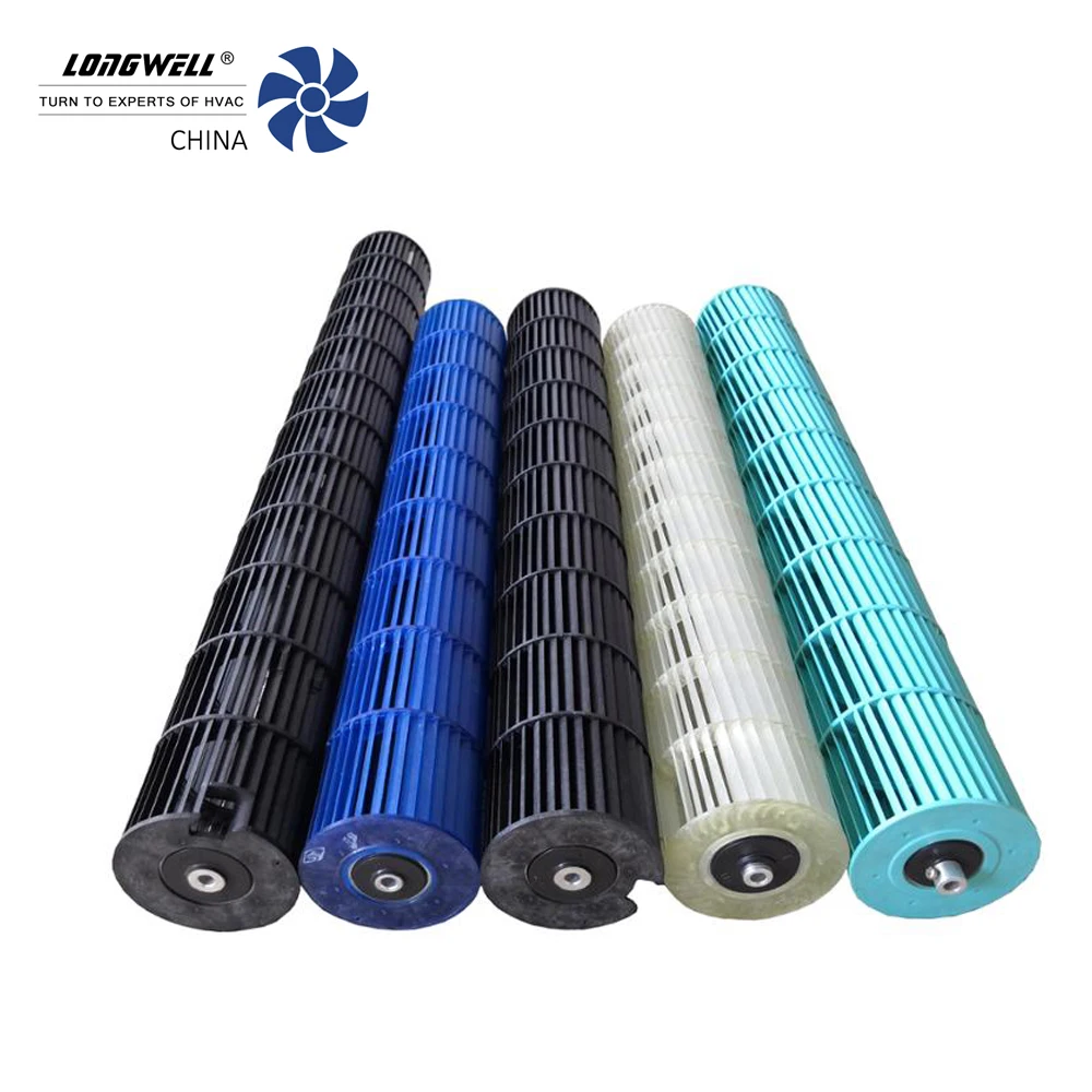 95mm Diameter Plastic Cross Flow Fan Blades For air curtain,plastic tangential fan