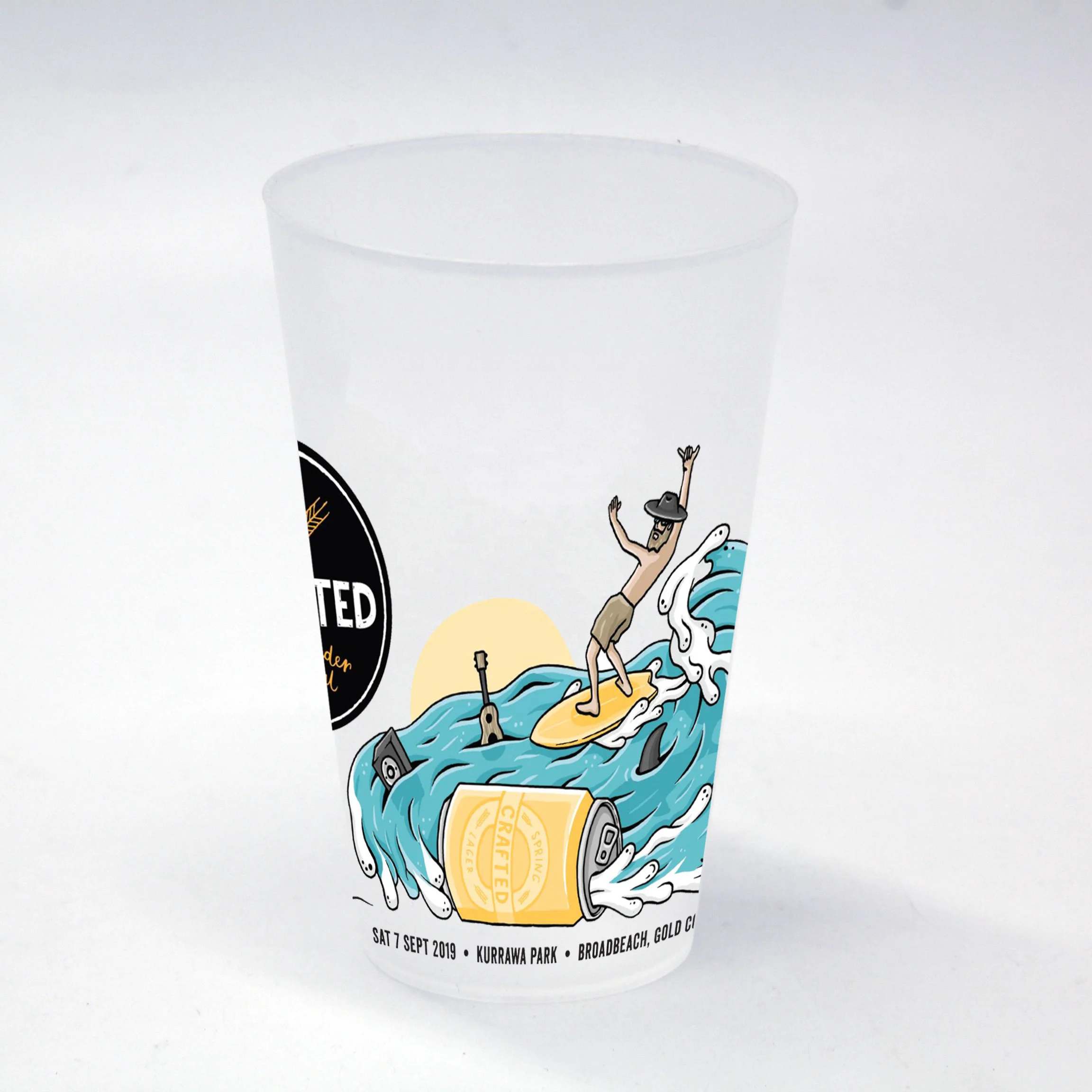 Бесшовная Бисфенол А, напечатанная на заказ, многоразовая, 10 унций, гладкая пластиковая чашка для пива, праздничная чашка для питья, праздничная чашка