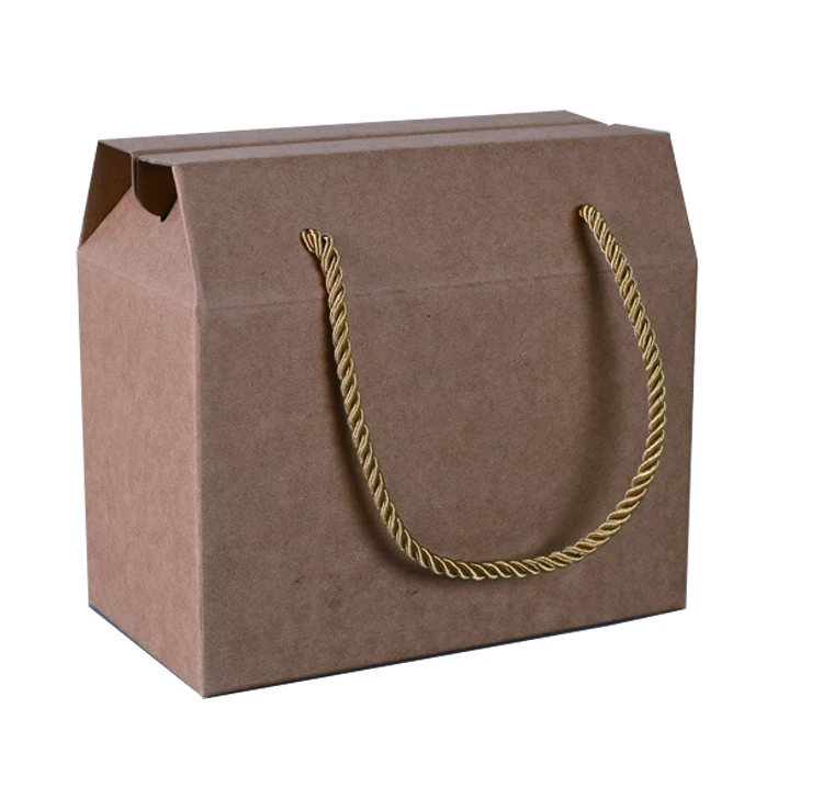 Custom Logo Cardboard Six Pack Wine Box Carrier Wholesale Cheap Portable Handle Corrugated Paper Packaging 6 Bottle Beer Carrier