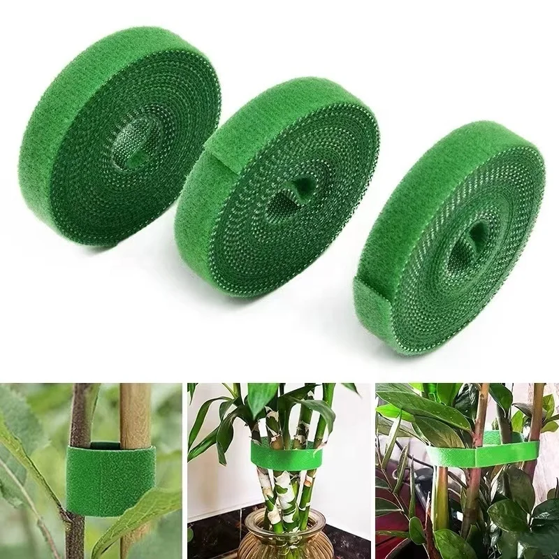 green hook loop tape for plants strips with adhesive cable ties hook loop straps