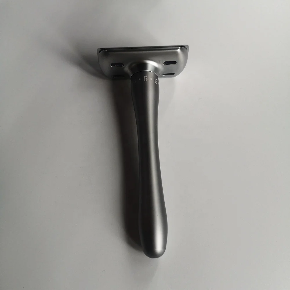 Navalha de seguranca para homens SNMIRN novo estilo de adsorcao magnetica de metal ajustavel de borda dupla