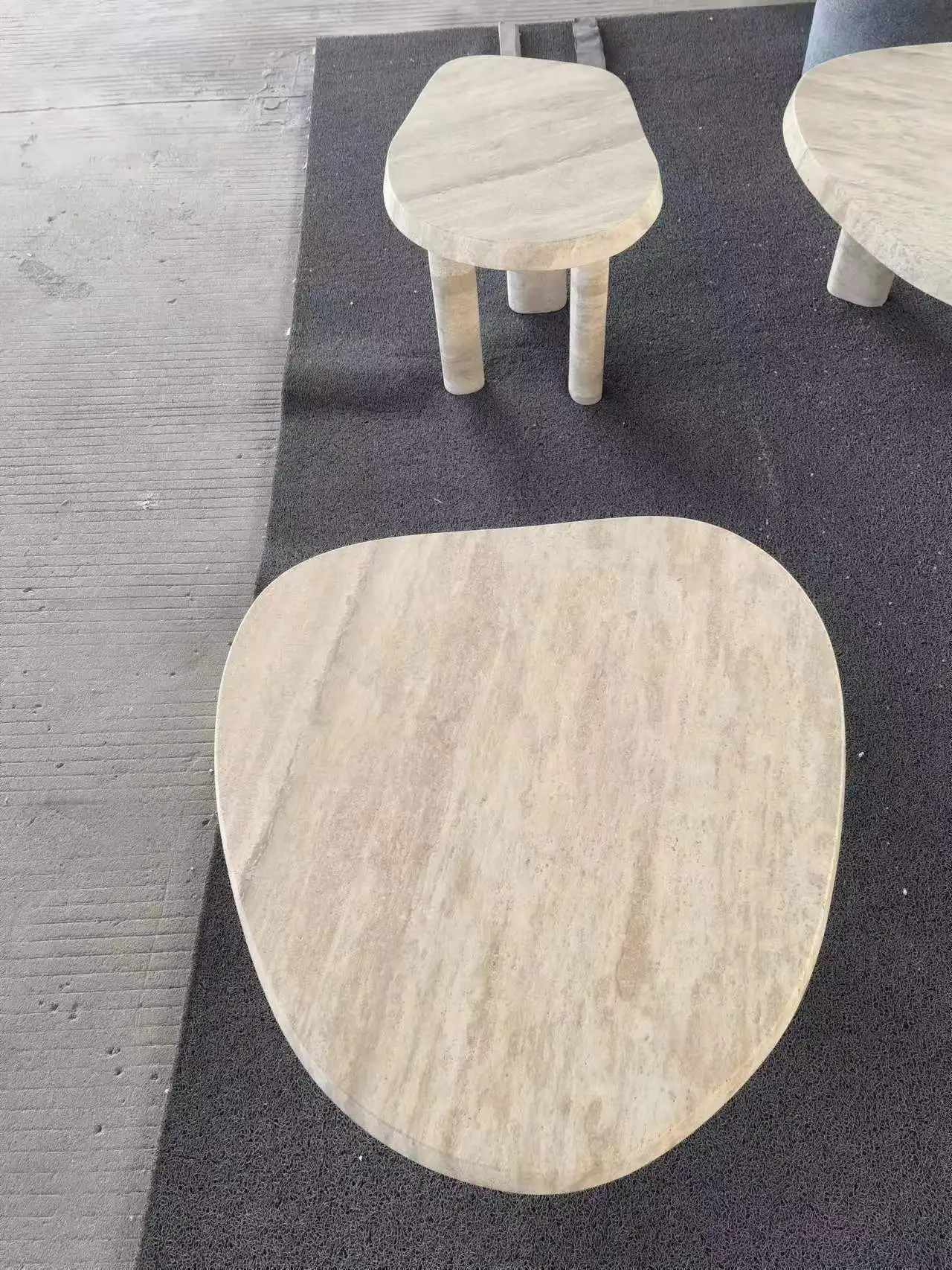 Small table for indoor and outdoor, natural stone table