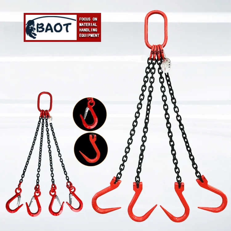 Lifting 3 Ton Capacity | G80 Mn Steel Chain Sling with Standard Marking | for Cargo Security Towing and handling