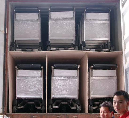 250kg steel aviation airport passenger luggage cart with brake