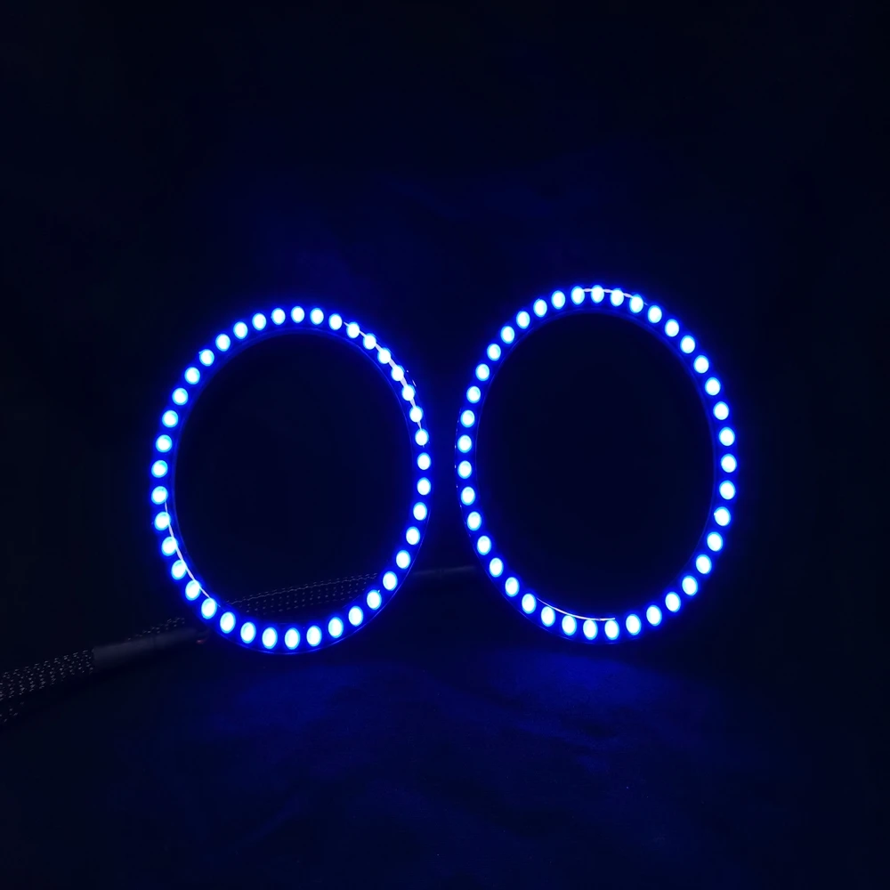 Универсальное кольцо со светодиодным ореолом, полный круг, RGB, светодиодные кольца с ангельскими глазками, rgb, светодиодное кольцо с ореолом, 170 мм, 180 мм, 190 мм, 200 мм