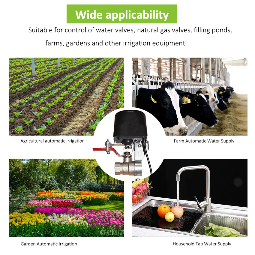 LTIOT Zigbee WiFi Smart Home Automation System Waterproof Water gas valve Wireless Support Voice Control smart Security Device