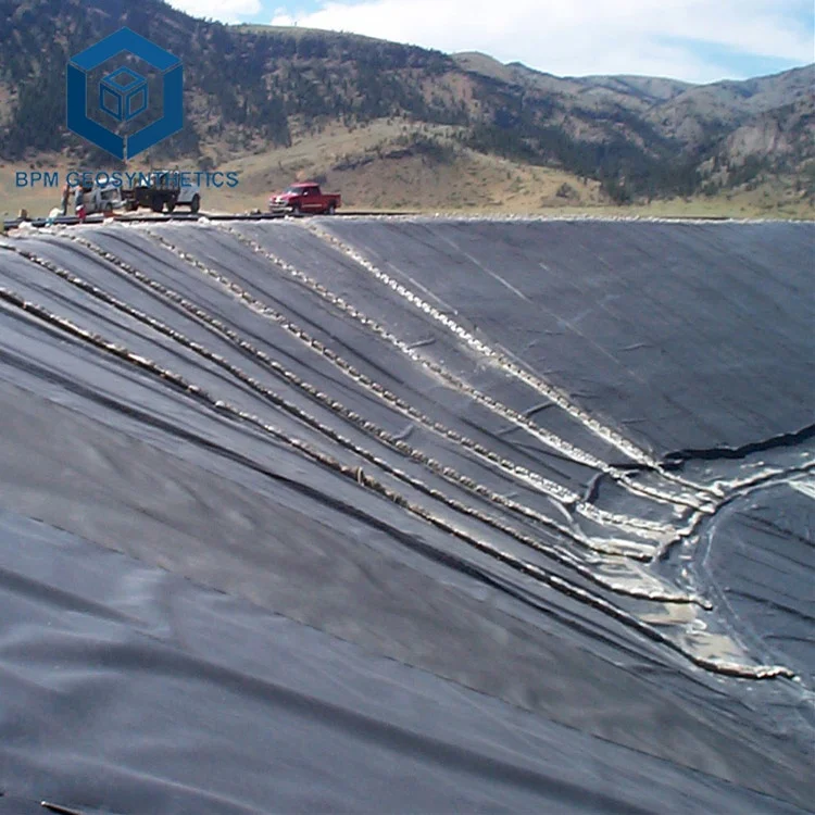 Geo membrane HDPE Dam Liner 1.5mm for Dam Pond Project in Zimbabwe