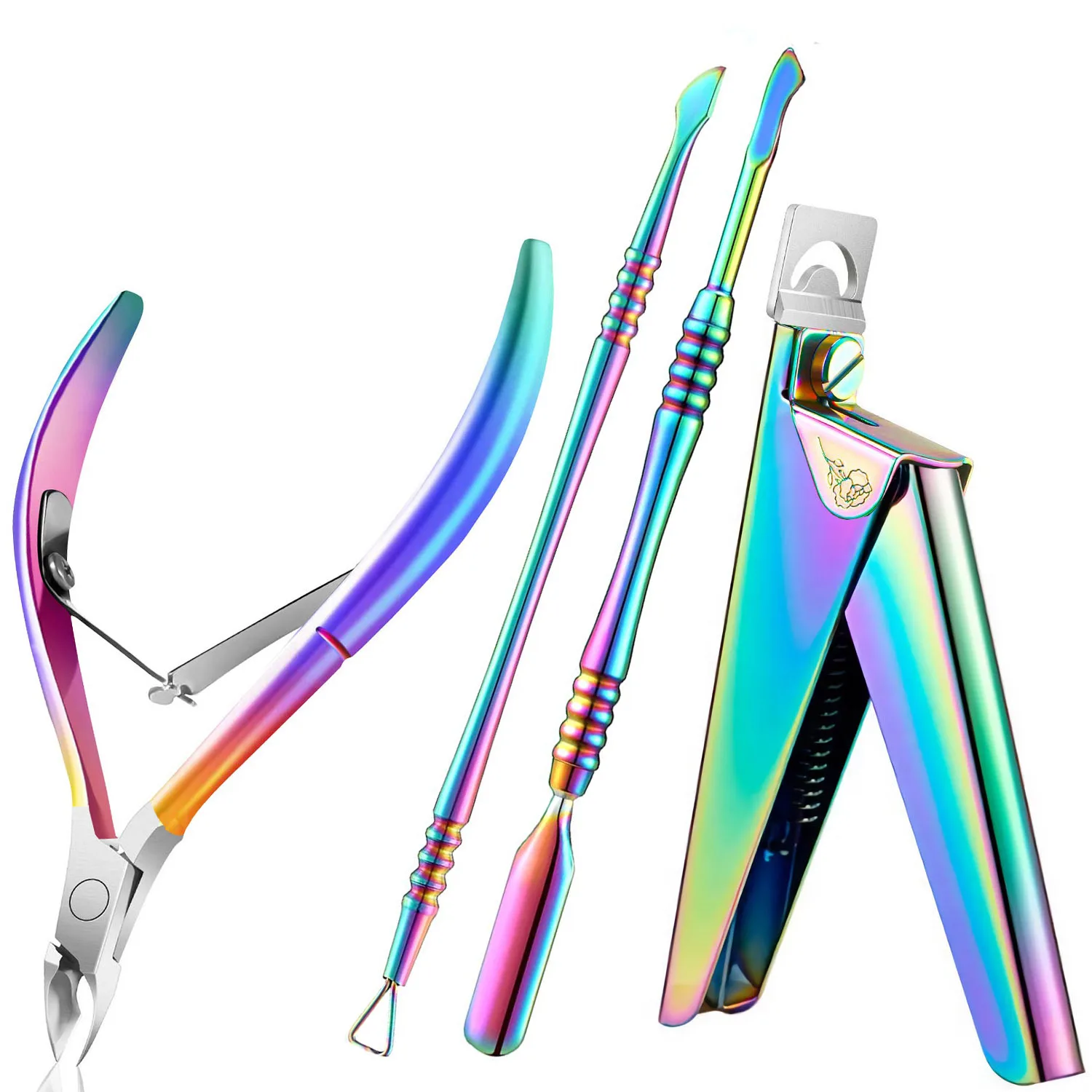 Custom Logo Nail Clipper Stainless Steel Push Artificial Acrylic Nail Tip Clipper Cutter Trimmer Manicure Pedicure Cutter Sets