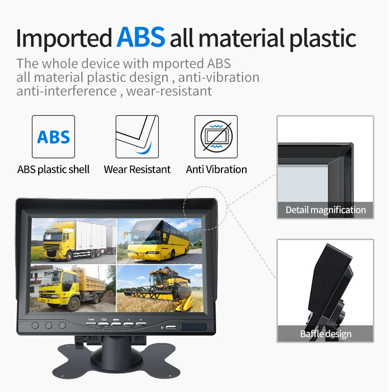 
7 Inch 4 Channel Bus Coach Truck Digital Color Car Monitor 