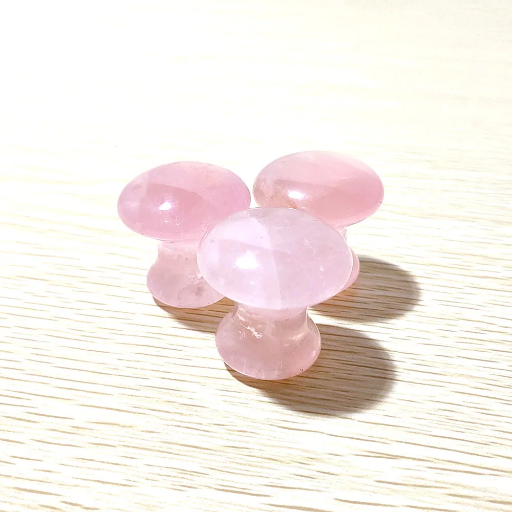 Rose Quartz Massage Wand Wholesale High Quality Crystal Rose Quartz Carving Mushroom Massager For Gifts