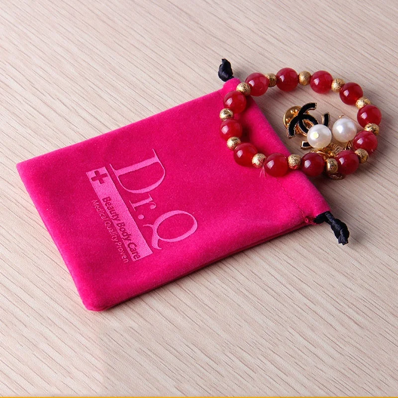 Bolsas de Terciopelo para Joyas Luxury Silky 7*9cm Jewelry Black Velvet Pouch for Necklace Earrings Custom Logo Jewellery Bag