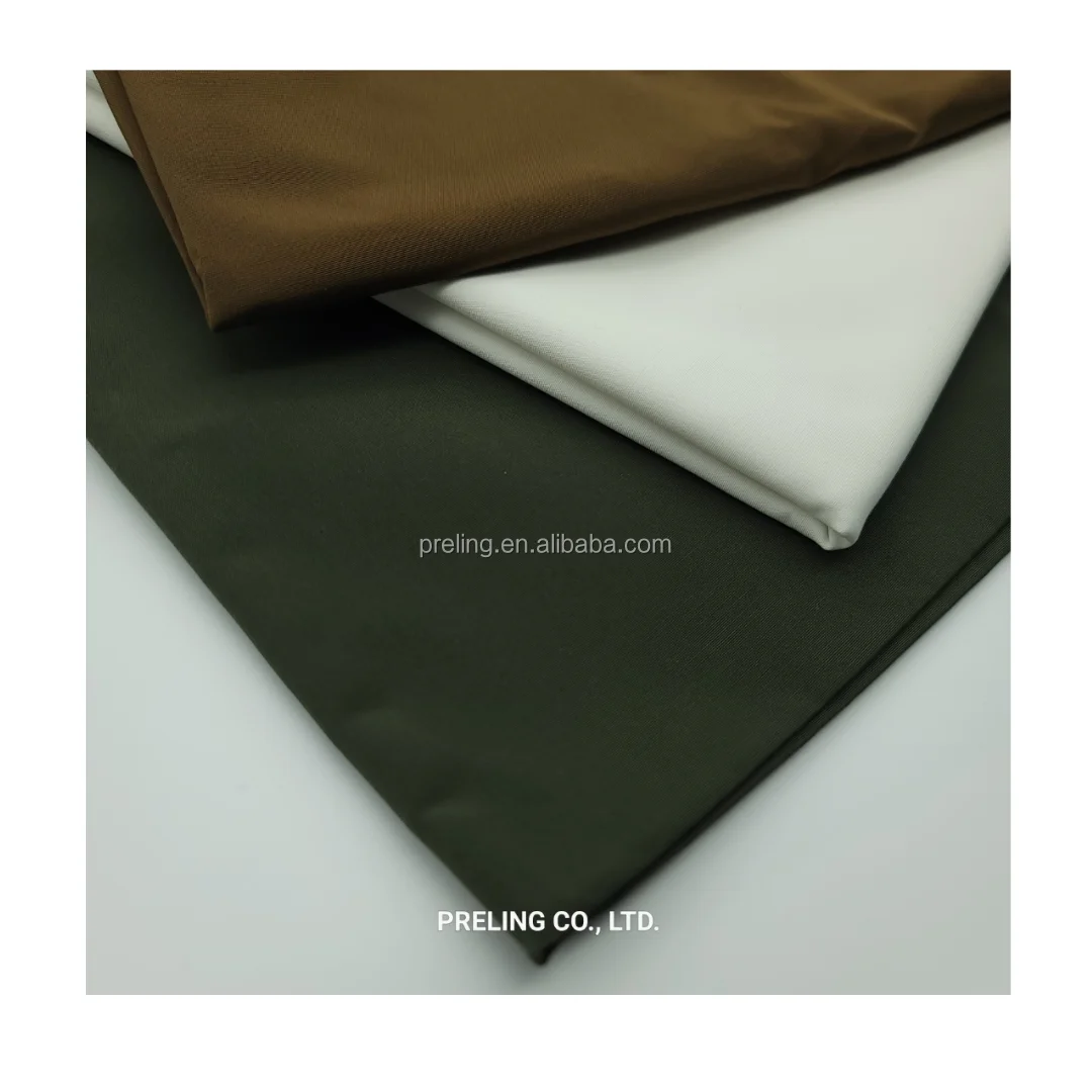 Cotton feel polyester 150D*21S spun yarn plain for down coat jackets