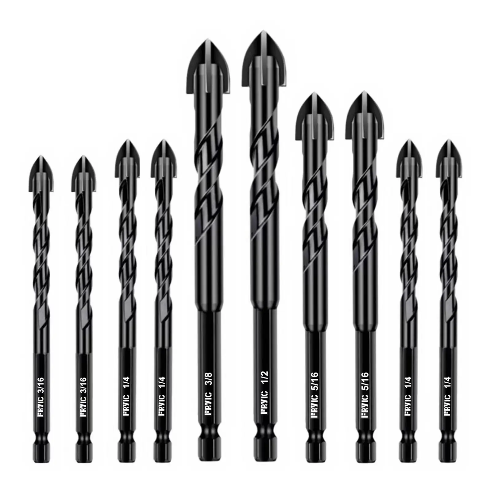 Fryic Triangular handle multifunction drill bits for ceramic tile, glass, brick wall, wood diamond hole saw masonry drill bits
