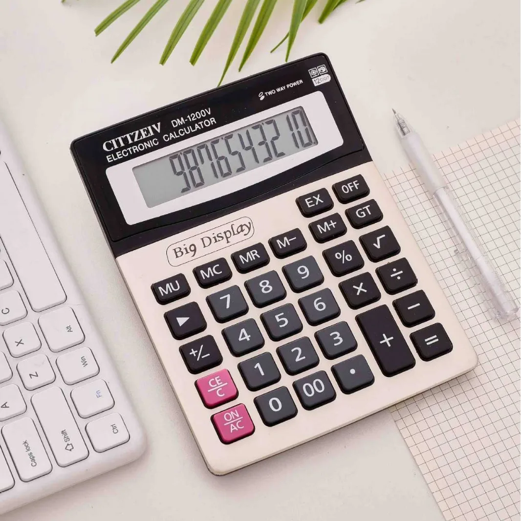 General Purpose solar dual power supply 12 digits scientific calculator daily basic Business office large Desktop Calculator