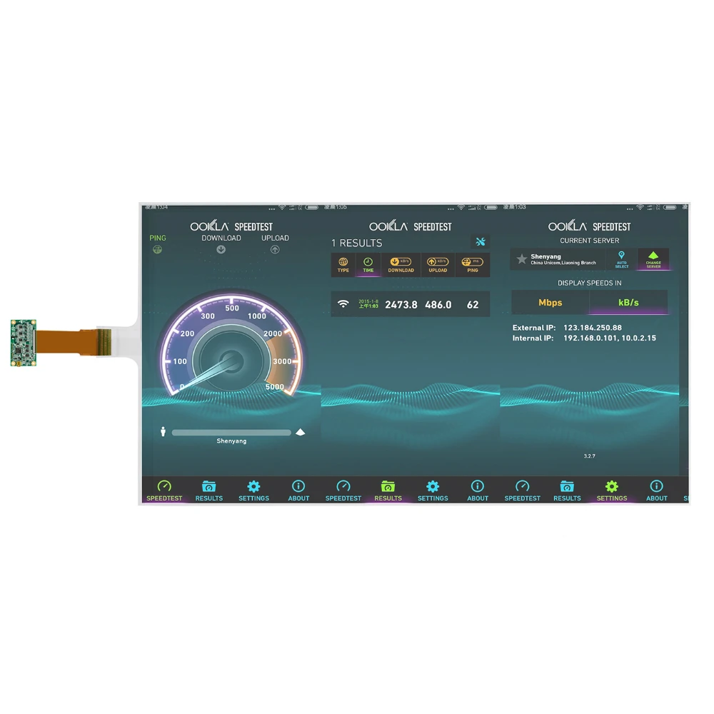 
24 inch multi touch monitor poly foil for pcap touch panel 