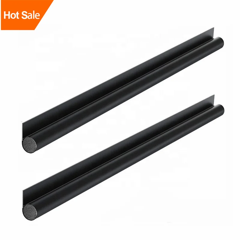 Single side Windproof Durable Black Leather Door Bottom Sealing Strip Under Door Draft Stopper