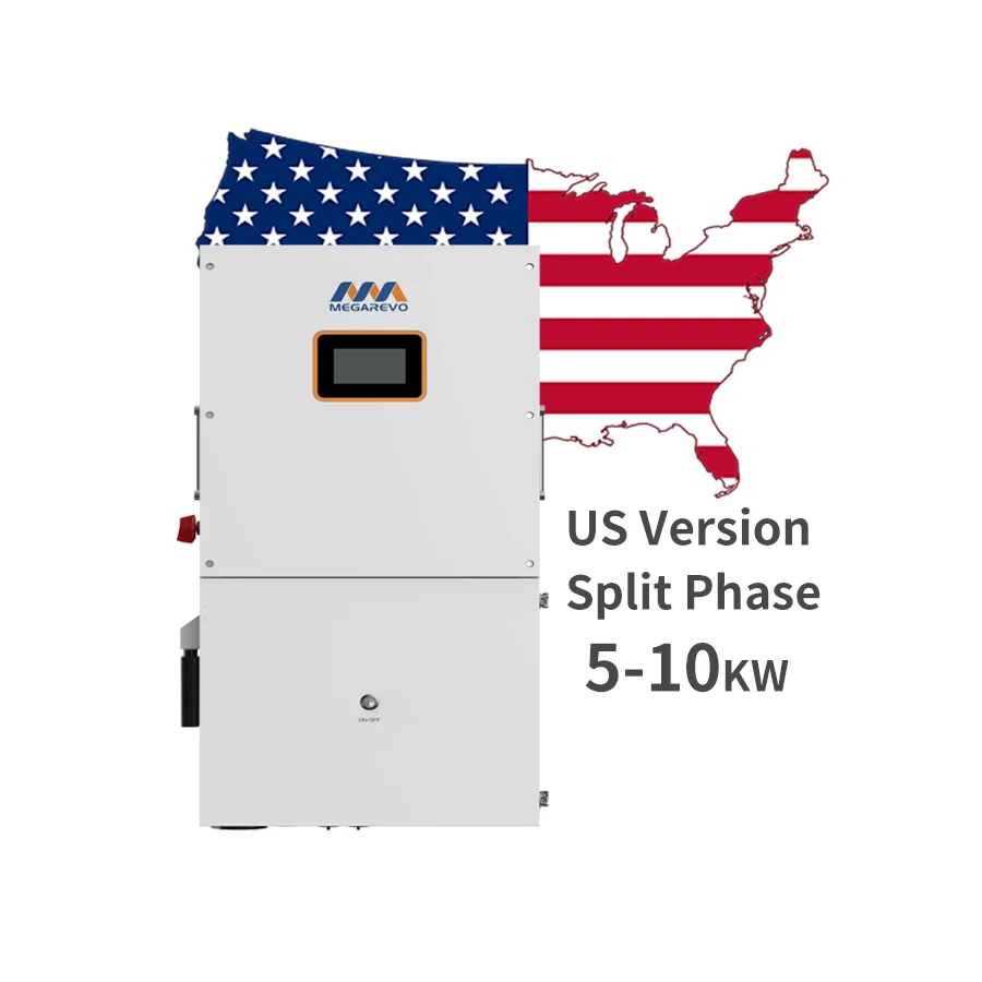 Megarevo US версия 5 кВт 6 8 10 преобразователи сплит-фазы 120 В/240 В солнечный гибридный инвертор 48 51 2 батарея