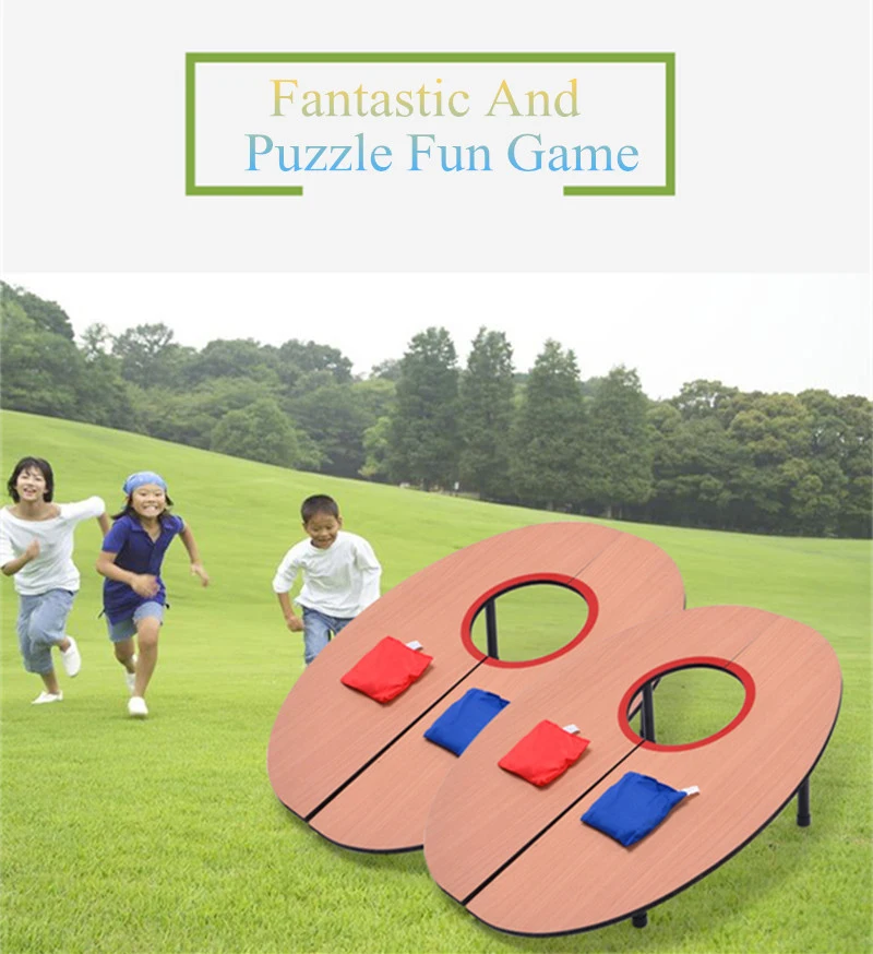wooden bean bag toss game with sand bag toss game with sand bag