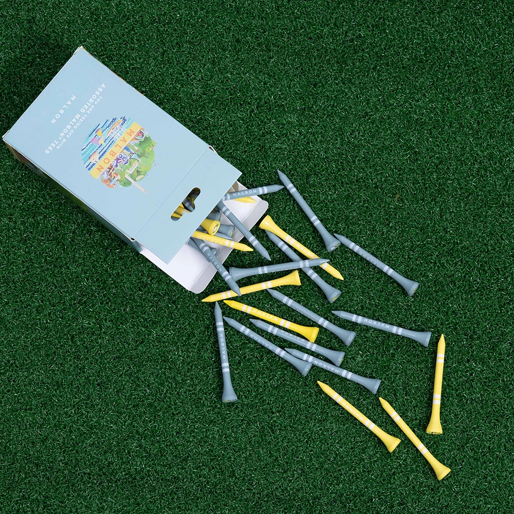 OEM Wholesale Wood/Bamboo Golf Tees 2 3/4 Inch & 3 1/4 Inch Custom Durable Stable Golf Sports Accessories Print Logo Golf Tees