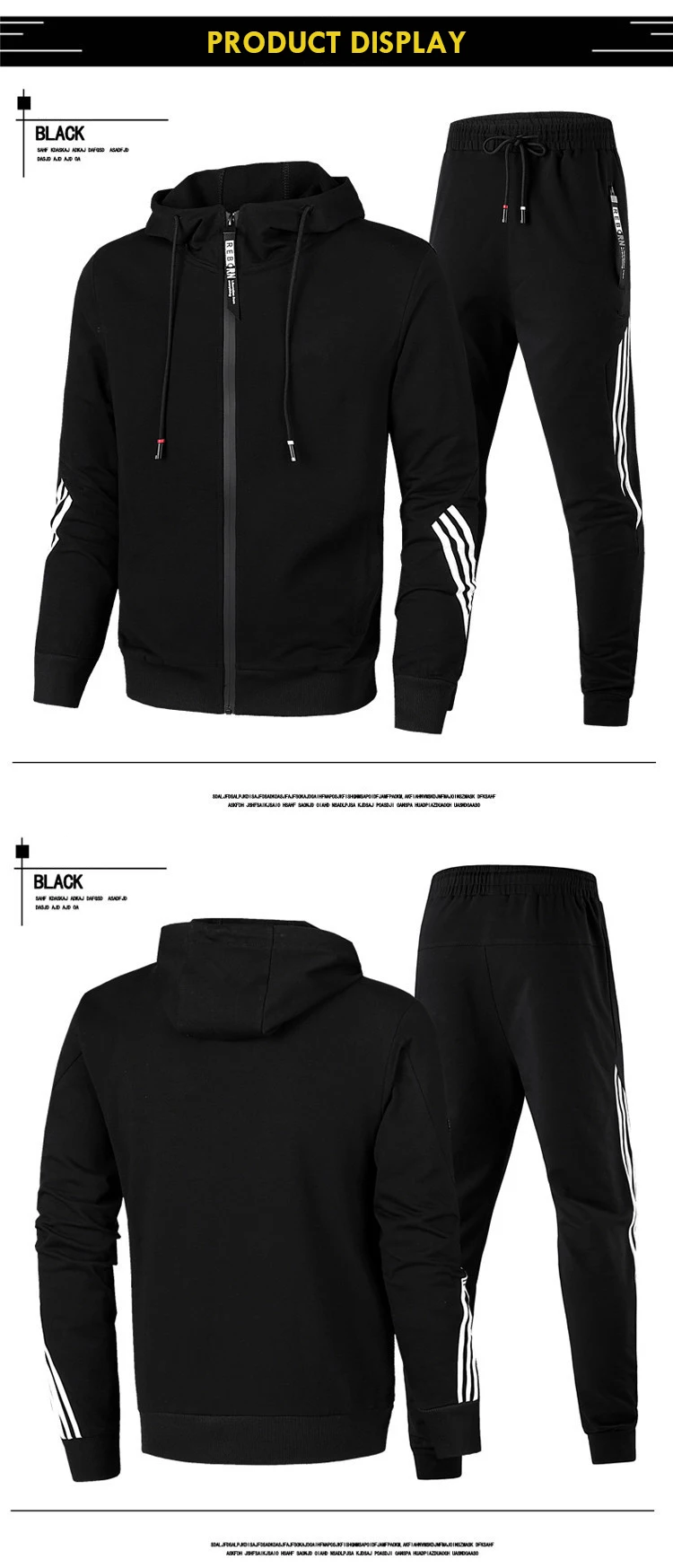 Wholesale Workouts Slim Fit GYM Clothing Two Piece Sportswear Sweatsuit Track Set Running Sport Men Training Jogging Wear Suit