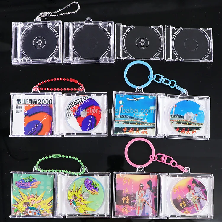 MINI CD Kpop Keychain pendant Keyring Jewelry Accessories Gifts Bag Decoration Fans Collection