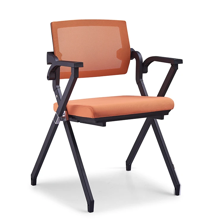 Simple and comfortable conference chair office chair with nylon mesh backrest foldable conference training chair