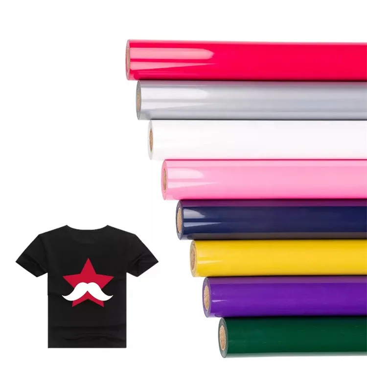 Easy to Cut PU Flex HTV Heat Press Transfer Vinyl Rolls Vinil Lettering Film for T Shirt