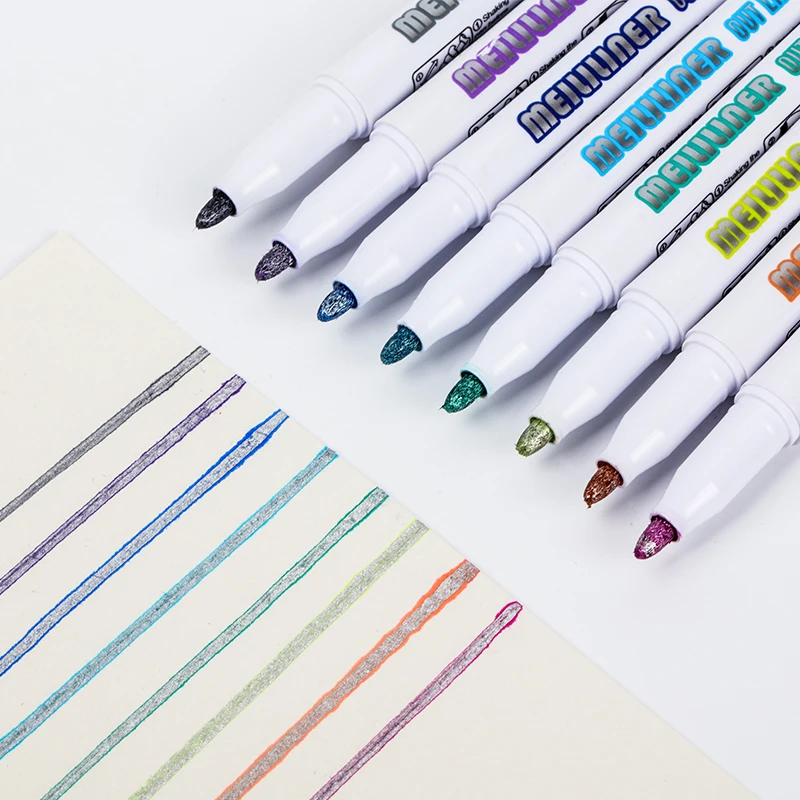 Красочная двухстрочная ручка, ручка-контур мечты, ручная роспись, Канцтовары, маркер-маркер, ручка, оптовая продажа, маркер для студентов