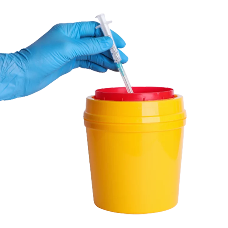Promotion high quality sharp disposable container medical waste safety box of syringe needle box