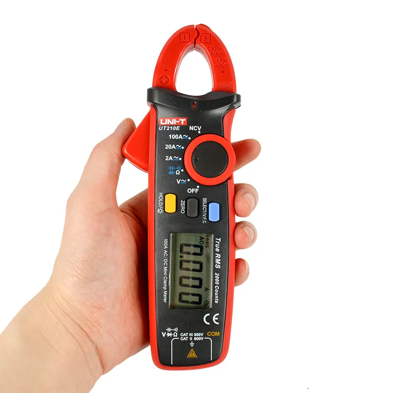 UNI T UT210E TRUE RMS Digital Clamp Meter AC DC Multimeter Auto Range Current Pincers Voltmeter Ammeter Ohmmeter VFC
