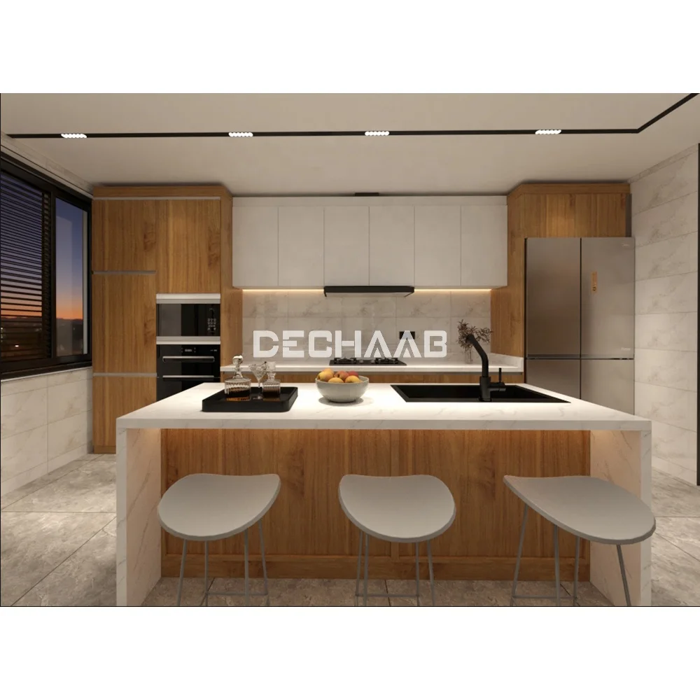 Современный дизайн, Меламиновый лаковый кухонный шкаф DECHAAB, тенденции 2021, цена в Австралии
