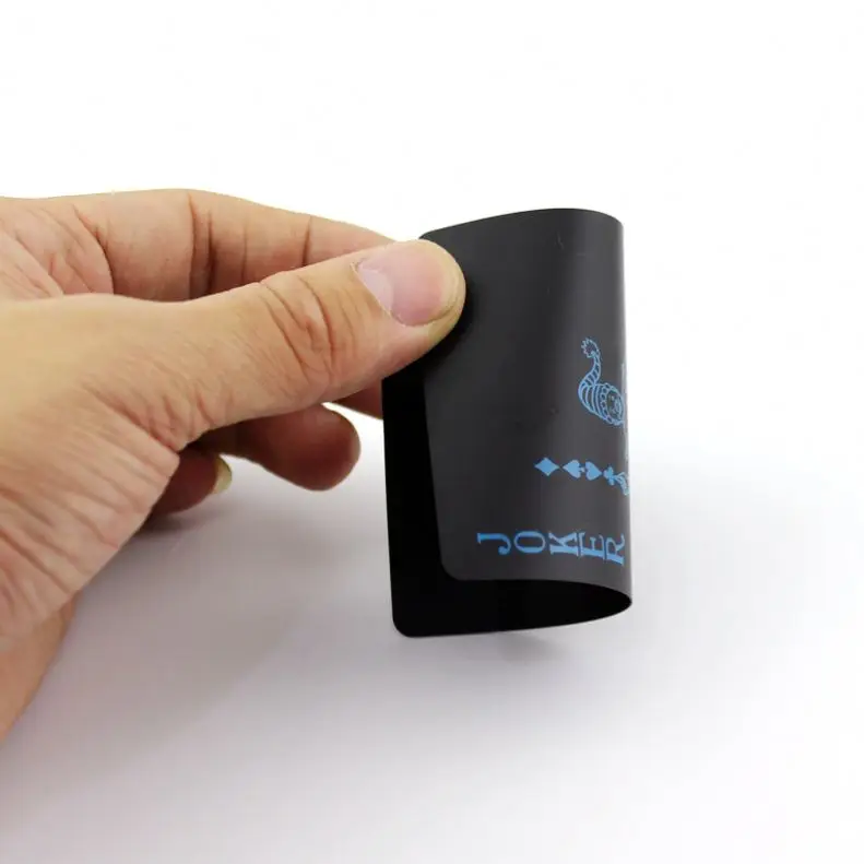 High Quality Plastic PVC Poker Waterproof Black Playing Cards Creative Gift Durable Poker M0001