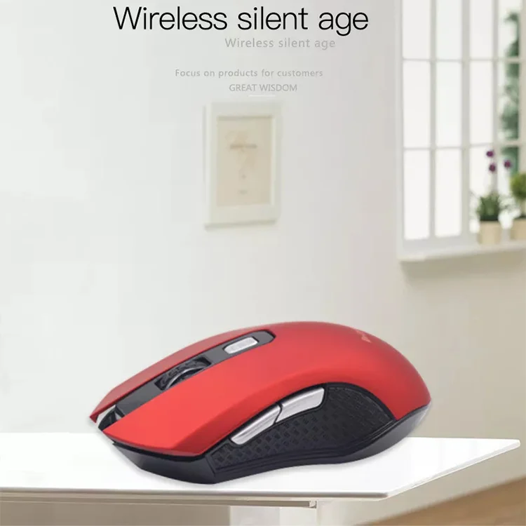 Thin Silent 2.4G Optical Computer Mouse 1600 DPI Adjustable Gaming Mouse for PC/Laptop/ Windows/Mac/Linux
