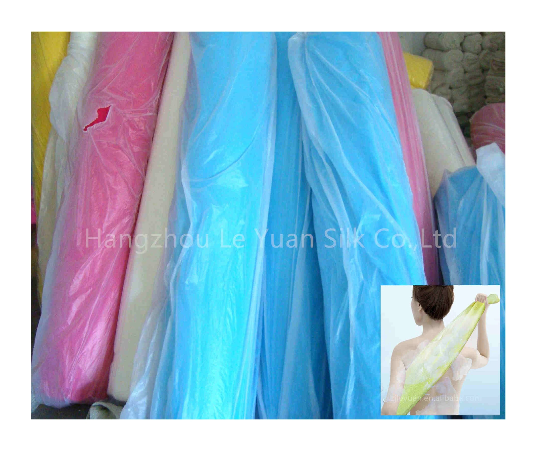 Товары для ванны, японская ткань для мытья, рулон 100% нейлоновой ткани из полиэстера с индивидуальным цветом