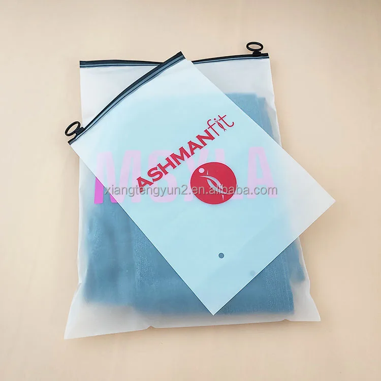 Eco-friendly Custom Logo Zip Lock Bag Packaging Bag for Clothing PE Plastic White Offset Printing Moisture Proof Zipper Top XTY