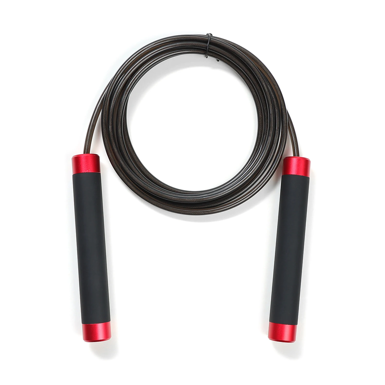 High Quality Aluminium with silicone handle 6MM PVC steel wire speed skipping jump rope for fitness