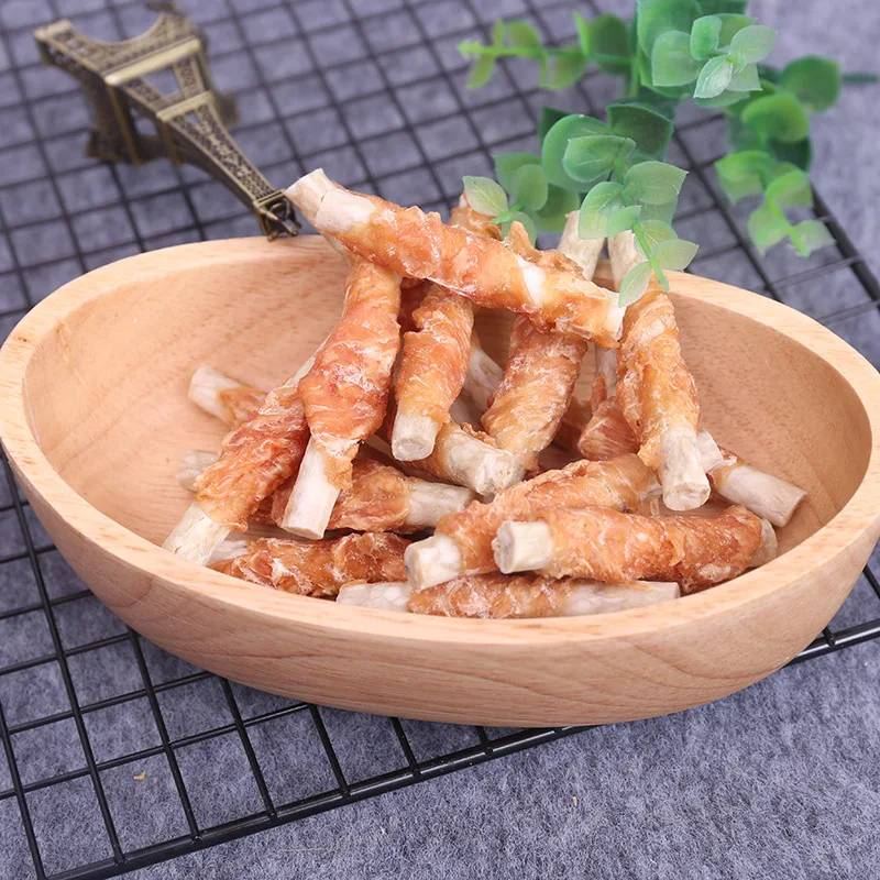 Pet dog snacks molar stick chicken around calcium stick bite resistant to remove bad breath dog food