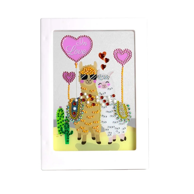 Mosaic Home Decor DIY Animal LED lamp Special shaped Drill Night Light Lamp Diamond DIY Framed Diamond Painting