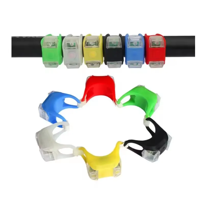 Bike Tail Light Flashing Bicycle Front Light Silicone Waterproof Cycling Bike Light With Battery
